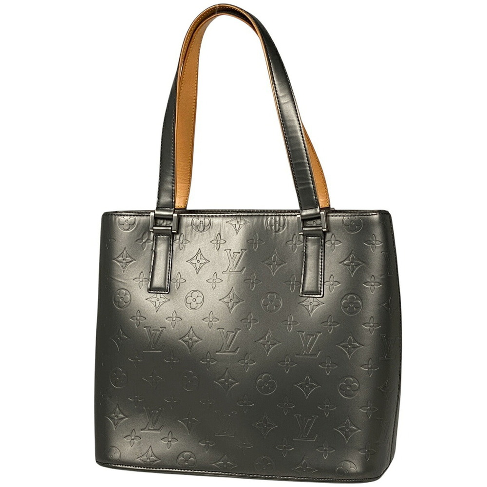 Louis Vuitton Stockton Shoulder Bag Tote Matte Noir Black